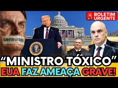 🚨AGORA:GOVERNO TRUMP HUMILHA MORAES: “MINISTRO TÓXICO” E MANDA RECADO DURO A FLÁVIO DINO!