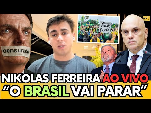 🛑 NIKOLAS FERREIRA FAZ CONVOCAÇÃO GERAL MANIFESTAÇÕES NO BRASIL "FORA LULA E FORA MORAES"