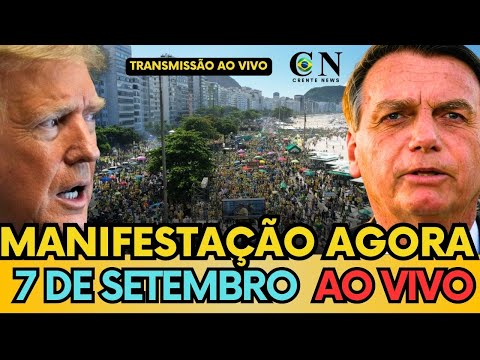 🔴 🇧🇷 AO VIVO: MANIFESTAÇÃO REAJA BRASIL PATRIOTAS NAS RUAS DO 7 DE SETEMBRO A FAVOR DA ANISTIA!