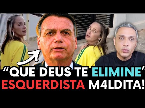💣 ESQUERDISTA DISFARÇADA VAI PARA PORTA DE BOLSONARO E FAZ ORAÇÃO PEDINDO SUA A M0RT3, ASSISTA 😡