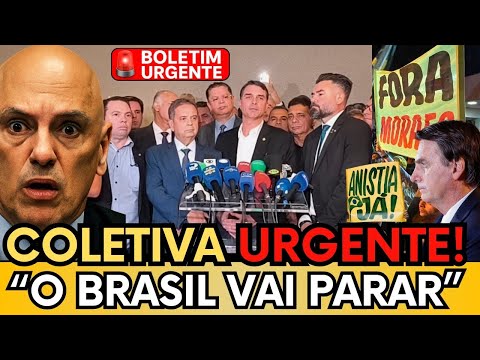 🔥PARALIZAÇÃO GERAL NO CONGRESSO, PARLAMENTARES SE REVOLTAM EM COLETIVA URGENTE PARA PEDIR ANISTIA!