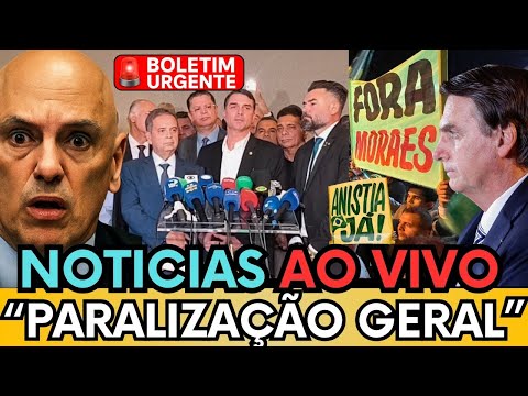 🔥 BRASIL PARADO! MORAES MANDA LEVAR BOLSONARO, OPOSIÇÃO PEDE ANISTIA E PARALIZAÇÃO GERAL, ASSISTA !