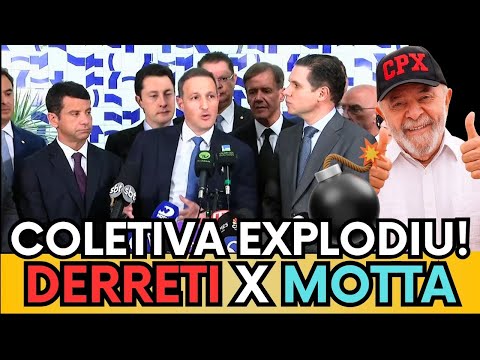 💥 COLETIVA PEGOU FOGO! DERRETI FICA DE FRENTE COM MOTTA E HUMILHA JORNALISTAS MOTA AO VIVO