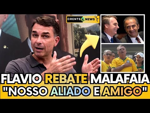 🚨 AGORA: FLÁVIO DIZ QUE MALAFAIA É UM ALIADO E AMIGO, MAS QUE ERROU AO EXPOR INTIMIDADE DE BOLSONARO