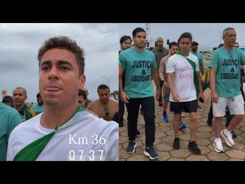 🚨NIKOLAS inicia segundo dia de caminhada “Hoje são praticamente mais 40km “ACORDA BRASIL.”
