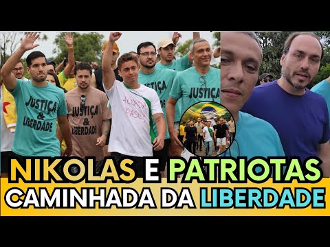 🚨NIKOLAS,GAYER, CARLOS BOLSONARO E PATRIOTAS NO 2º DE CAMINHADA ATÉ BRASILIA “ACORDA BRASIL”🇧🇷