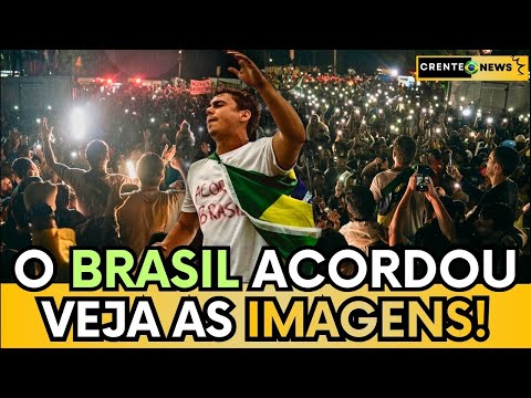 🇧🇷 NIKOLAS LEVA MULTIDÃO DE PATRIOTAS AS RUAS COM BANDEIRAS AO ALTO, CELULARES ERGUIDOS E UMA SÓ VOZ