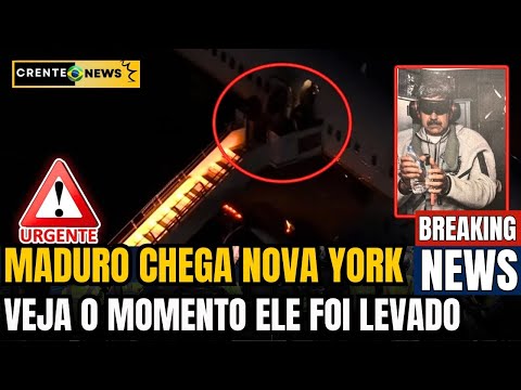 VEJA O MOMENTO QUE MADURO SAI DO AVIÃO EM NOVA YORK APÓS SER CAPTURADO