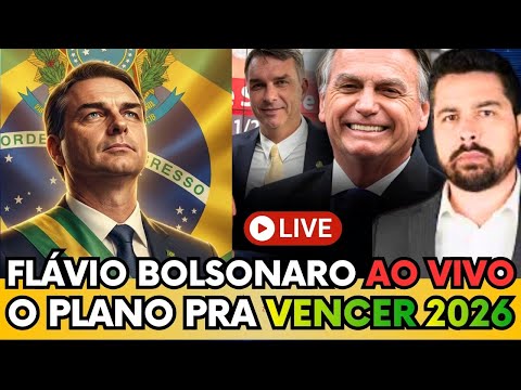 🚨 FLÁVIO BOLSONARO AO VIVO FALOU TUDO E  REVELOU OS PLANOS PARA VENCER EM 2026! - ASSISTA