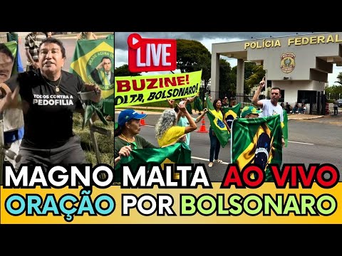 MAGNO MALTA FAZ MANIFESTAÇÃO EM FRENTE A POLÍTICA FEDERAL E FAZ ORAÇÃO PELA SAÚDE DE BOLSONARO