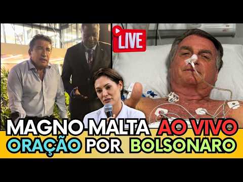 🚨 MAGNO MALTA FAZ ORAÇÃO POR BOLSONARO EM FRENTE AO HOSPITAL DE BOLSONARO : “DEUS NUNCA FALHA!”