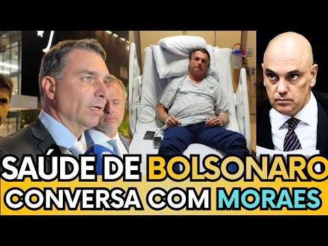 FLAVIO FICA CARA A CARA COM MORAES E PEDE PELA SAÚDE DE BOLSONARO "ELE PRECISA IR PARA CASA"