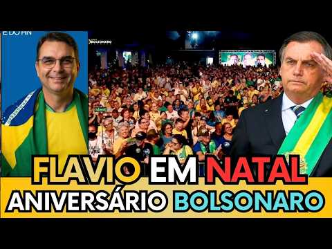 🚨 FLAVIO FAZ DISCURSO HISTÓRICO COM MULTIDÃO DE PATRIOTAS NO ANIVERSÁRIO DE BOLSONARO, ASSISTA!