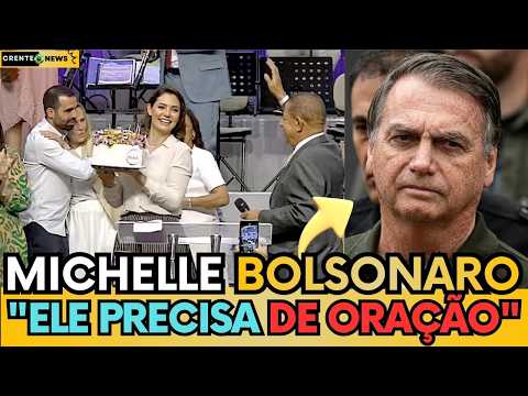 🚨 MICHELLE BOLSONARO COMEMORA ANIVERSÁRIO EM CULTO, SE  EMOCIONA E REVELA SITUAÇÃO DE BOLSONARO!