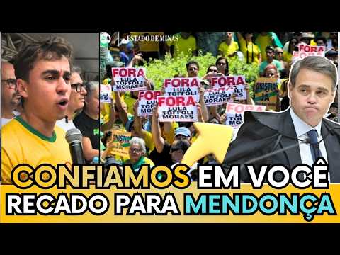 🔴 🇧🇷 NIKOLAS E MULTIDÃO DE PATRIOTAS MANDAM RECADO FORTE PARA ANDRE MENDONÇA EM MANIFESTAÇÃO,VEJA!