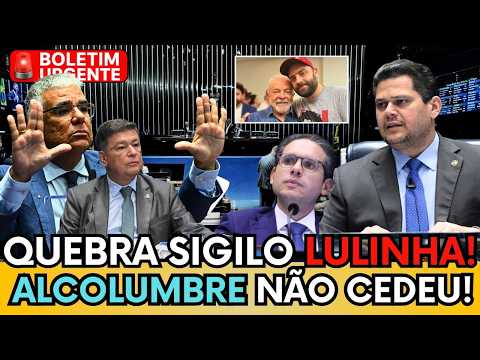 🚨AGORA: SENADORES PARABENIZAM ALCOLUMBRE APÓS ELE MANTER DECISÃO DA QUEBRA DE SIGILO DE LULINHA!