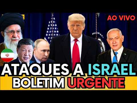 🔴 IMAGENS DE ISRAEL AO VIVO: TRUMP FAZ PRONUNCIAMENTO E PROMETE FORTE RETALIAÇÃO AO IRÃ - ASSISTA!