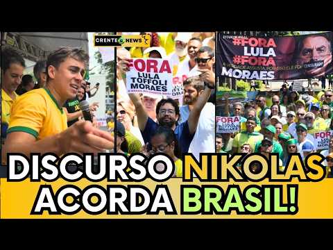 🇧🇷 MULTIDÃO NAS RUAS: NIKOLAS FAZ DISCURSO HISTÓRICO MANDA RECADO PARA MORAES, TOFFOLI E LULA!