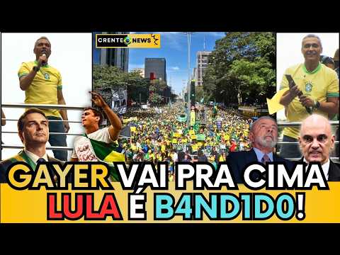 🚨GUSTAVO GAYER FAZ DISCURSO FORTE E MULTIDÃO EXPLODE AOS GRITOS "LULA É B4ND!D0", VEJA AS IMAGENS!
