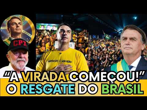 🚨"VAMOS TIRAR O LULA E SUBIR A RAMPA NO PLANALTO COM MEU PAI" FLAVIO BOLSONARO DISCURSO HISTÓRICO!