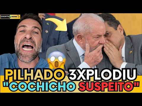 🚨 PILHADO DETON4 ALCOLUMBRE COM LULA EM MOMENTO DE COCHICHO EM PUBLICO: “TENTOU ESCONDER ATÉ A BOCA”