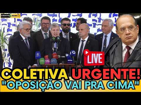 🚨 AO VIVO: COLETIVA URGENTE! RELATÓRIO BOMB4 CONTRA MINISTROS É BARRADO E OPOSIÇAO VAI PRA CIMA