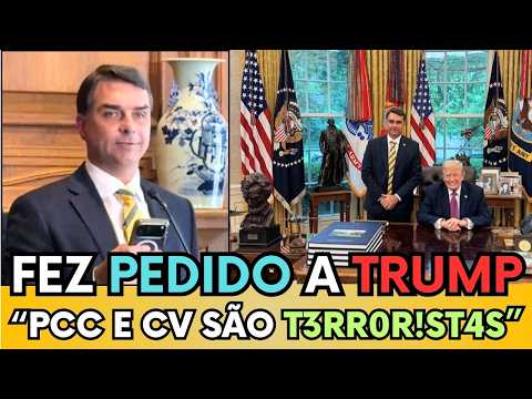 FLAVIO BOLSONARO REVELA COMO FOI A REUNIÃO COM TRUMP NA CASA BRANCA! "FIZ UM PEDIDO A ELE"