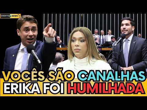 🚨NIKOLAS D3TONA A ESQUERDA AO VIVO, ANDRÉ FERNANDES DEBOCHA DE ERIKA HILTON E PLENÁRIO PEGA FOGO