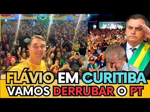 🚨 FLAVIO BOLSONARO VAI PRA CIMA DE LULA EM CURITIBA  "VAMOS CHUTAR O PT E A ESQUERDA DO BRASIL"