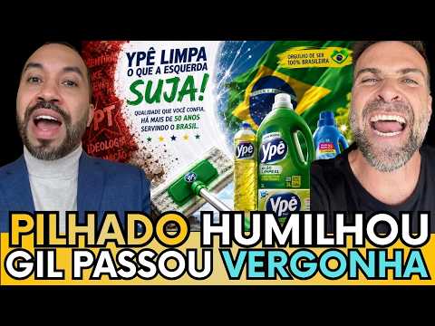 🚨PILHADO HUMILHA ESQUERDISTA GIL DO VIGOR EM POLÊMICA DA YPÊ! "ATAQUE PATÉTICO."
