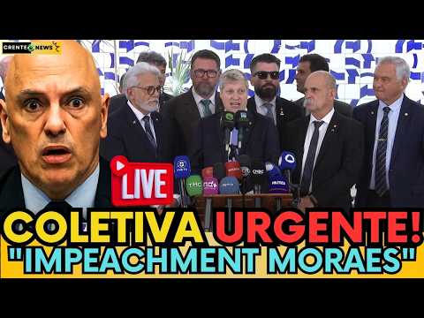 🚨 COLETIVA AO VIVO: BOLSONARISTAS PROTOCOLAM PEDIDO DE IMPEACHMENT DE MORAES 1 🚨 COLETIVA AO VIVO: BOLSONARISTAS PROTOCOLAM PEDIDO DE IMPEACHMENT DE MORAES