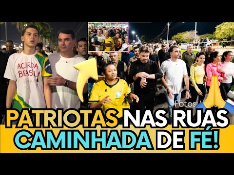 🚨🇧🇷FLÁVIO BOLSONARO FAZ CAMINHA DA FÉ COM PATRIOTAS PELAS RUAS E PEDE UM BRASIL CHEIO DE PAZ!