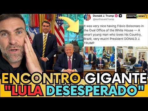 🚨🔥 TRUMP POSTA FOTO COM FLÁVIO BOLSONARO E DEIXA O PLANALTO EM PÂNICO!