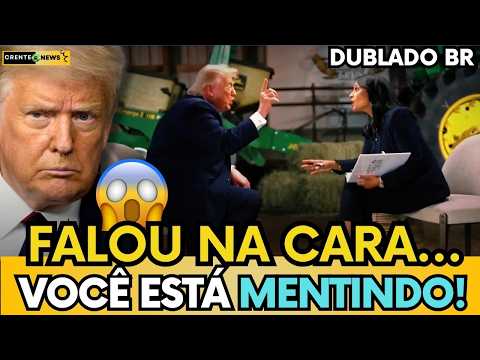 TRUMP HUMILHA JORNALISTA ESQUERDISTA E ABANDONA ENTREVISTA AO VIVO, VEJA O MOMENTO! Portuguese