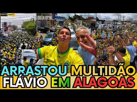 FLÁVIO BOLSONARO ARRASTA MULTIDÃO DE PATRIOTAS EM ALAGOAS “SEGUNDO DIA DE CARREATA”