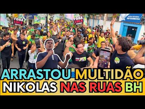 🚨 NIKOLAS ARRASTA MULTIDÃO DE PATRIOTAS EM CAMINHADA "FORA LULA E FORA MORAES"