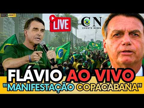 🔴🇧🇷MULTIDÃO DE PATRIOTAS COM FLÁVIO BOLSONARO DIRETO DE COPACABANA - VEJA AS IMAGENS AO VIVO!