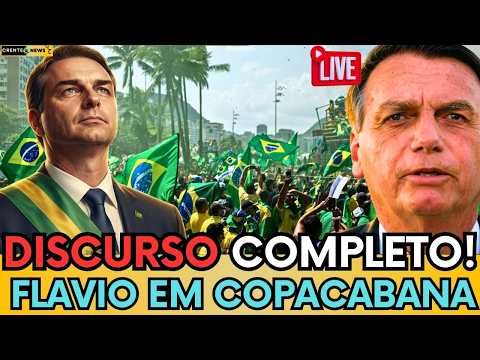 🚨 DISCURSO COMPLETO: FLÁVIO BOLSONARO EM COPACABANA - A BATALHA CONTRA O PT COMEÇOU!