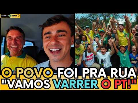🚨 NIKOLAS E FLÁVIO JUNTOS! MULTIDÃO TOMA AS RUAS CONTRA O PT E A ESQUERDA - VEJA AS IMAGENS