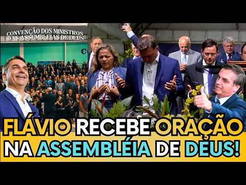 🚨FLÁVIO BOLSONARO SE EMOCIONA E CHORA EM ORAÇÃO PODEROSA EM IGREJA ASSEMBÉLIA DE DEUS!