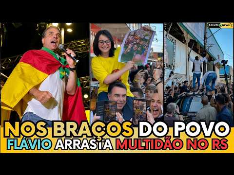 🚨 IMAGENS IMPRESSIONANTES! FLÁVIO NOS BRAÇOS DO POVO E RECADO FORTE AO PT "O BRASIL VAI VENCER!"