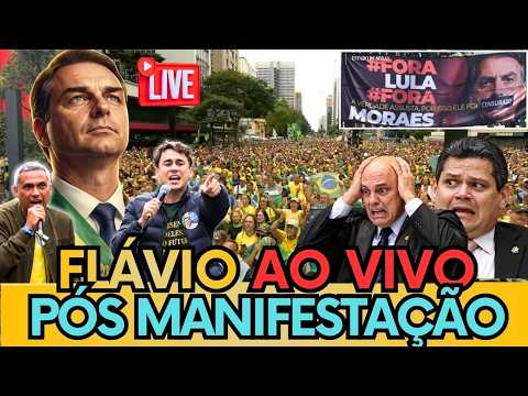 🇧🇷 🔴 PÓS MANIFESTAÇÃO COM FLÁVIO BOLSONARO, NIKOLAS E GAYER DIRETO DA AVENIA PAULISTA!