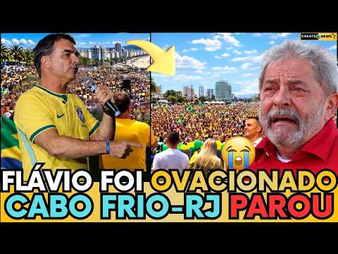 🚨 FLÁVIO BOLSONARO ARRASTA MULTIDÃO EM CABO FRIO E DISPARA: “AGORA VÃO SABER A VERDADE!”