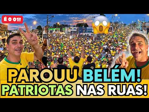 FLÁVIO ARRASTA MULTIDÃO PELAS RUAS DE BELÉM EM MOTOCARREATA! VEJA AS IMAGENS!