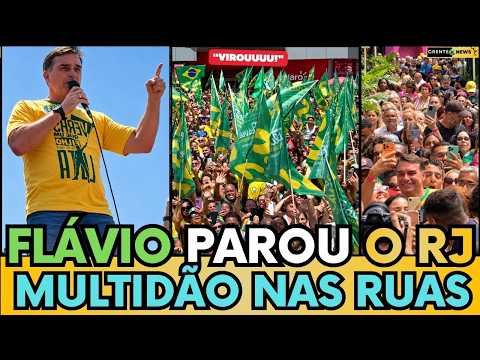🚨 IMPRESSIONANTE! FLÁVIO BOLSONARO ARRASTA MULTIDÃO EM SÃO GONÇALO! VEJA AS IMAGENS!