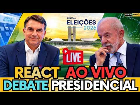 🚨 AO VIVO! DEBATE PRESIDENCIAL FLÁVIO BOLSONARO X LULA NA BAND — REACT EM TEMPO REAL!