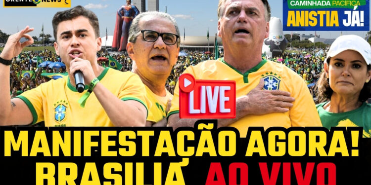ASSISTA AGORA A MANIFESTAÇÃO A FAVOR DA ANISTIA AO VIVO EM BRASILIA