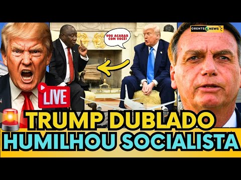 🚨 TRUMP EXPÕE PRESIDENTE DA ÁFRICA DO SUL EM REUNIÃO HISTÓRICA! TRUMP DUBLADO BR #bolsonaro #trump