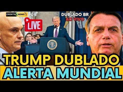 🚨TRUMP FAZ ANÚNCIO "CASA BRANCA AVALIA SANÇÃO A MORAES POR VIOLAÇÃO" TRUMP DUBLADO BR #bolsonaro