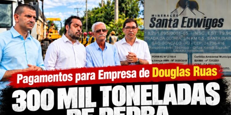 Pedreira da família de Altineu forneceu 300 mil toneladas de pedra para obras da secretaria de Douglas Ruas